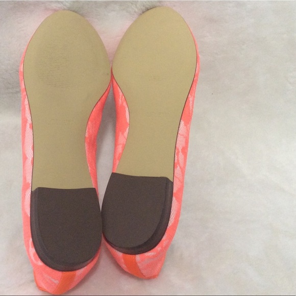 🐞 J. Crew Uptown Neon Ballerina Flats NWOT - Picture 4 of 6